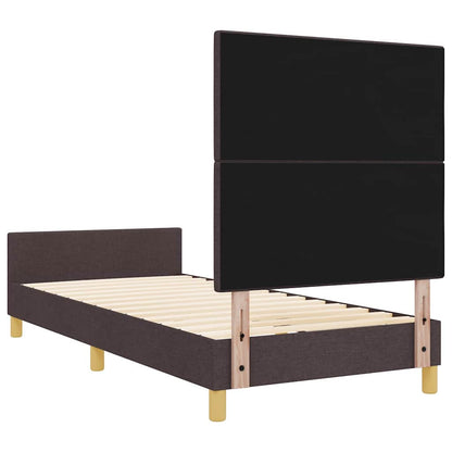 Struttura del letto Marrone scuro 80 x 200 cm Tessuto | homemem39
