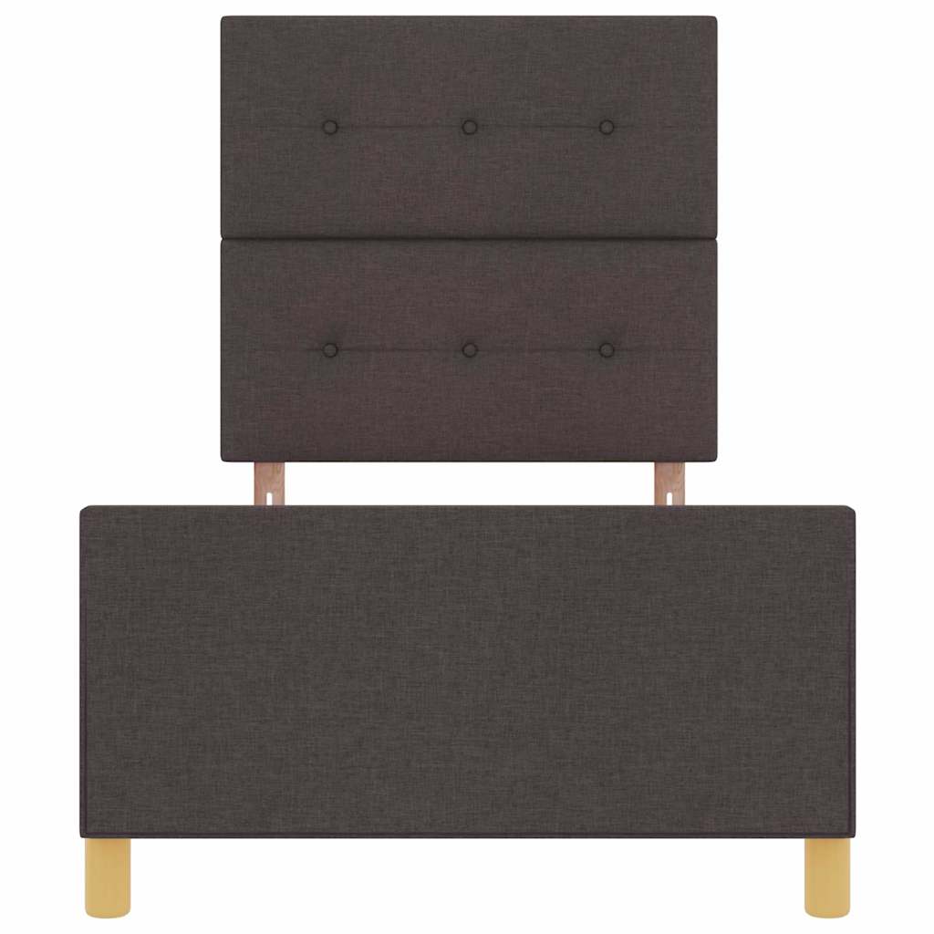 Struttura del letto Marrone scuro 80 x 200 cm Tessuto | homemem39