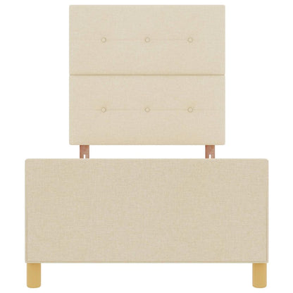 Struttura del letto con testiera Crema 80 x 200 cm Tessuto | homemem39