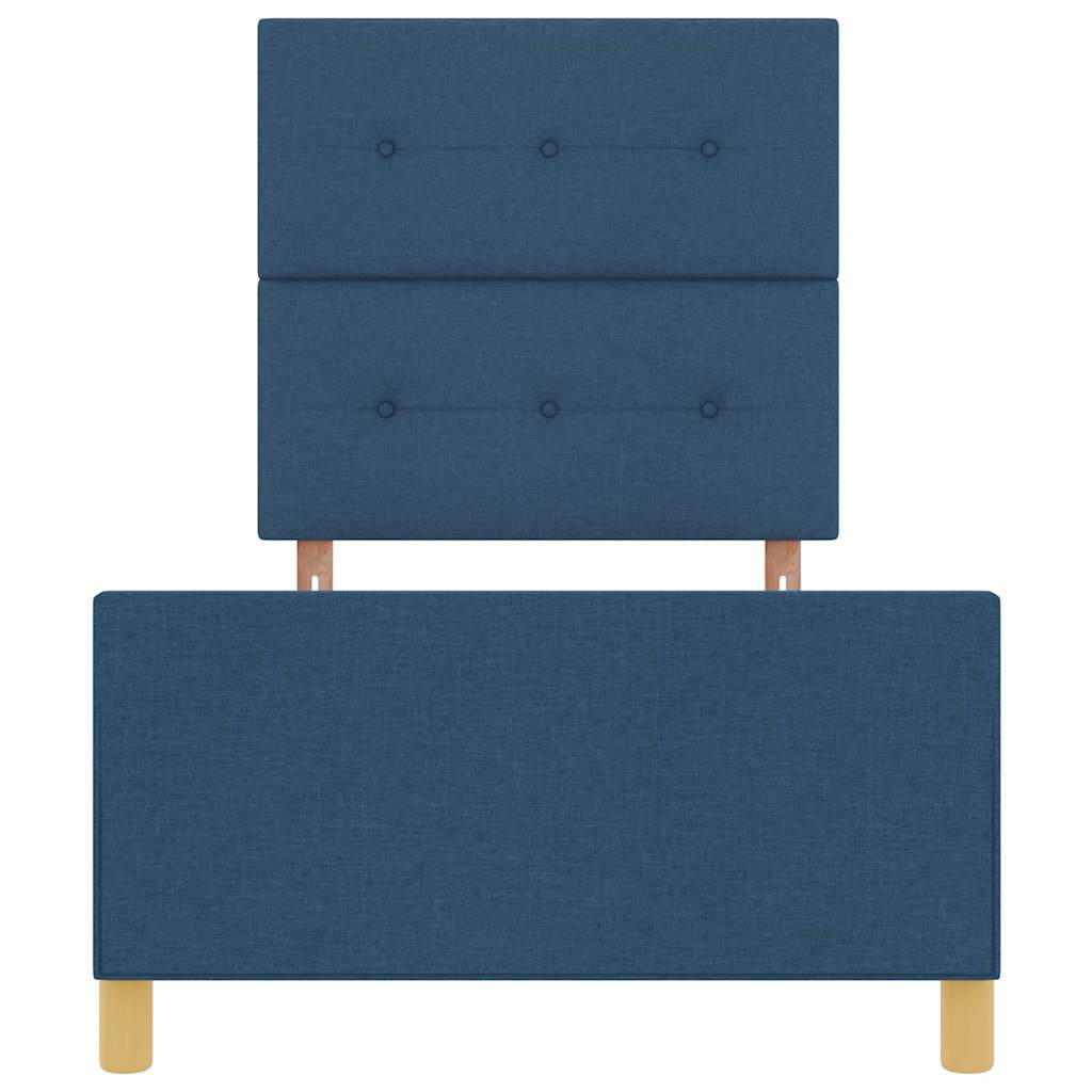 Struttura del letto con testiera Blu 80 x 200 cm Tessuto | homemem39
