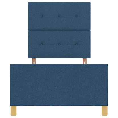 Struttura del letto con testiera Blu 80 x 200 cm Tessuto | homemem39