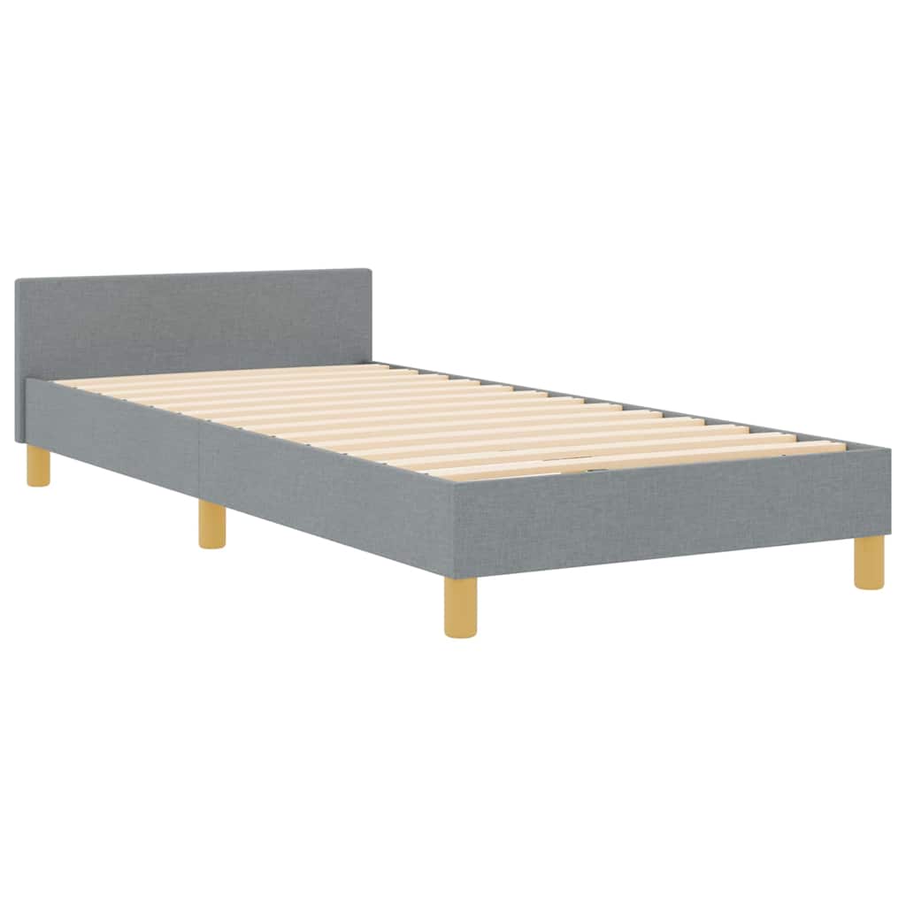 Struttura del letto Grigio chiaro 90 x 190 cm Tessuto | homemem39