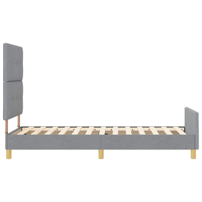 Struttura del letto Grigio chiaro 90 x 190 cm Tessuto | homemem39