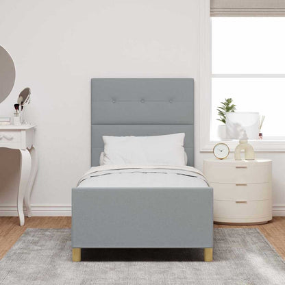 Struttura del letto Grigio chiaro 90 x 200 cm Tessuto | homemem39