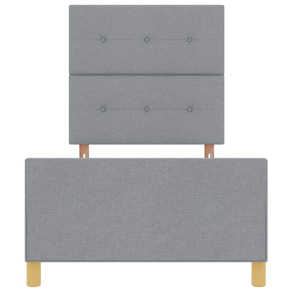 Struttura del letto Grigio chiaro 90 x 200 cm Tessuto | homemem39