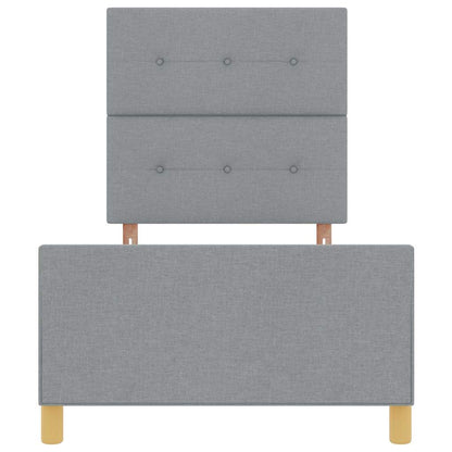 Struttura del letto Grigio chiaro 100 x 200 cm Tessuto - homemem39