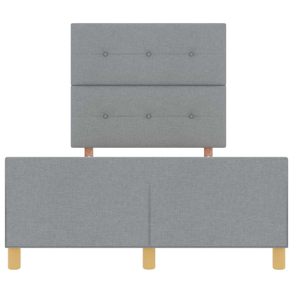 Struttura del letto Grigio chiaro 120 x 190 cm Tessuto - homemem39