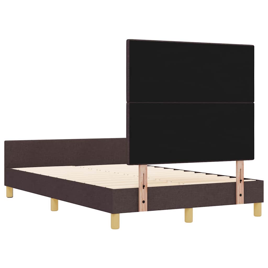 Struttura del letto Marrone scuro 120 x 190 cm Tessuto | homemem39