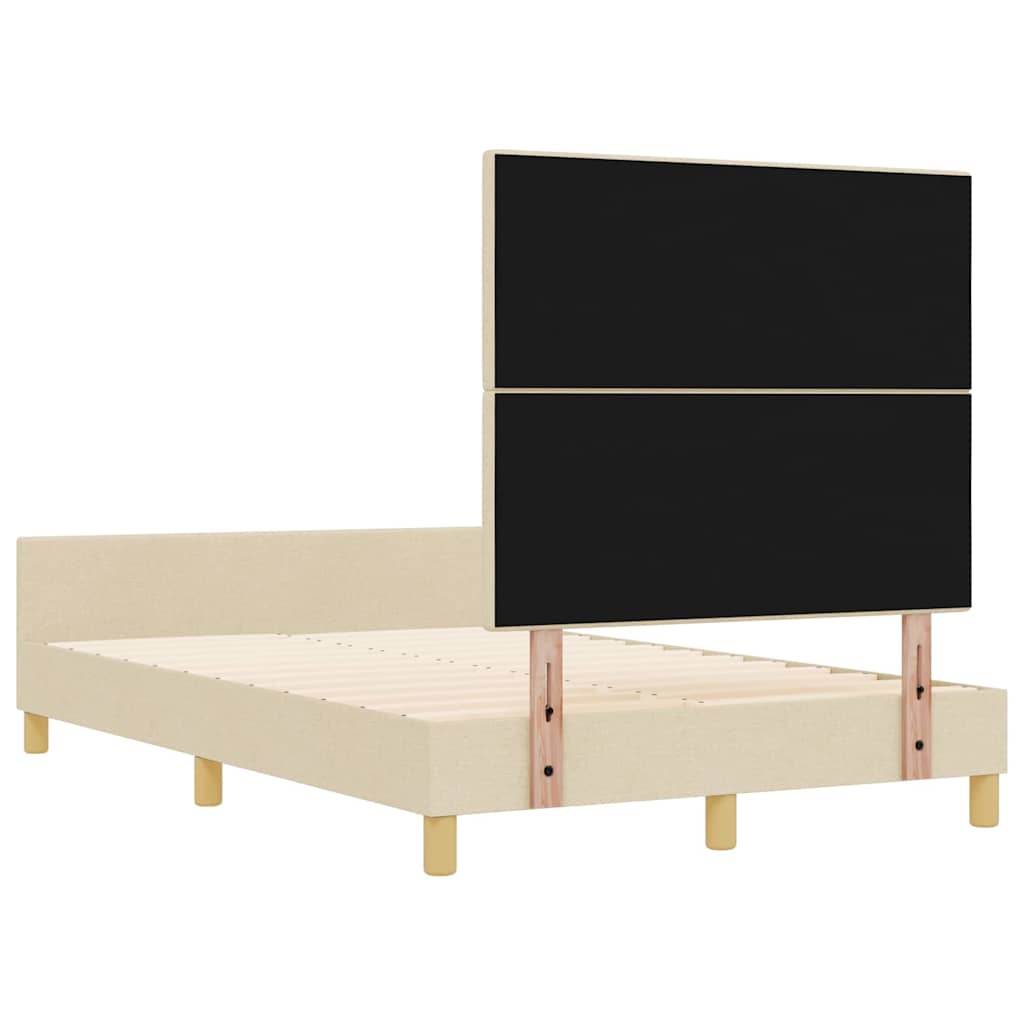 Struttura del letto con testiera Crema 120 x 190 cm Tessuto | homemem39