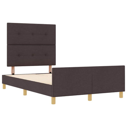 Struttura del letto Marrone scuro 120 x 200 cm Tessuto | homemem39