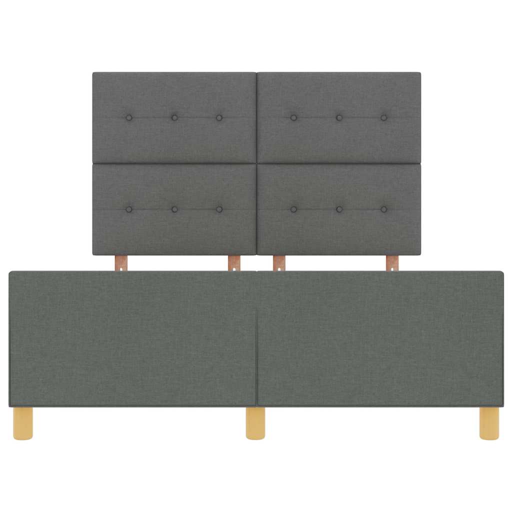 Struttura del letto Grigio scuro 140 x 190 cm Tessuto
