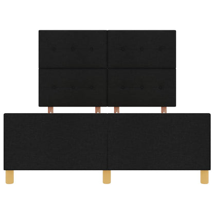 Struttura del letto con testiera Nero 140 x 190 cm Tessuto | homemem39