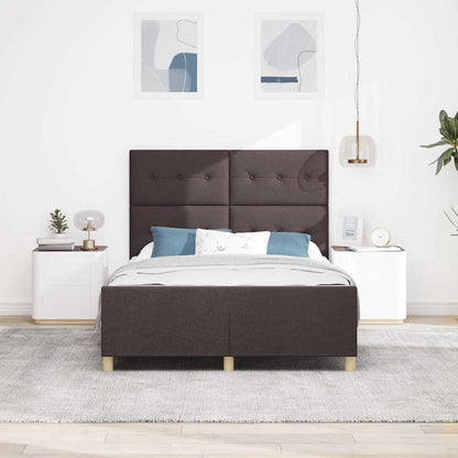 Struttura del letto Marrone scuro 140 x 190 cm Tessuto | homemem39