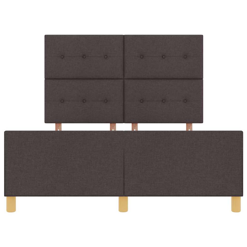 Struttura del letto Marrone scuro 140 x 190 cm Tessuto | homemem39