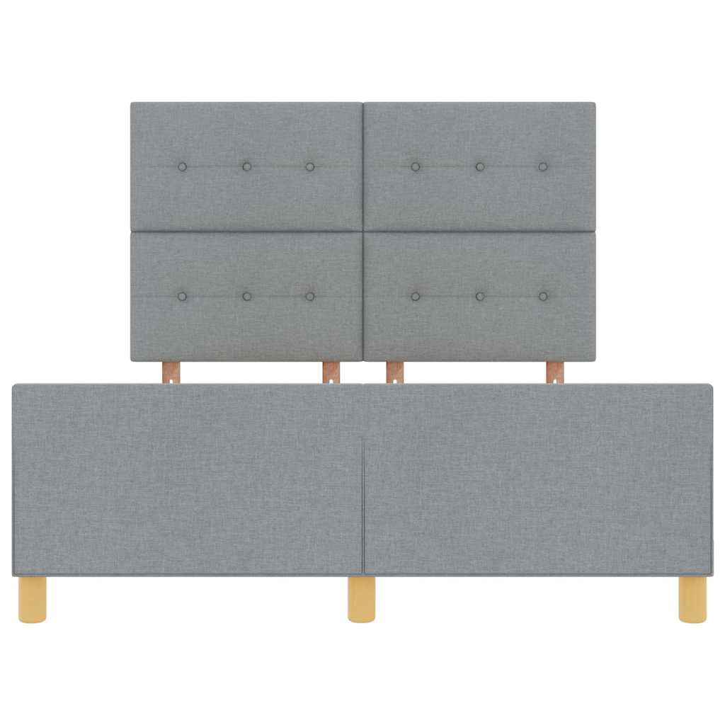 Struttura del letto Grigio chiaro 140 x 200 cm Tessuto