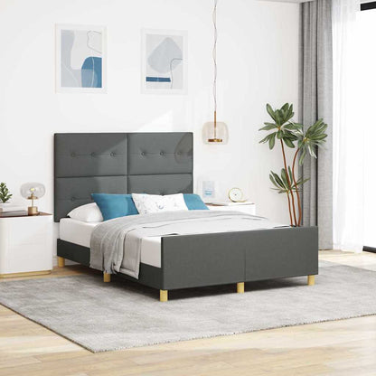 Struttura del letto Grigio scuro 140 x 200 cm Tessuto | homemem39