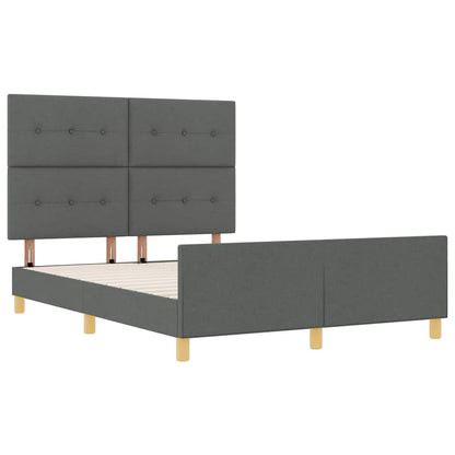 Struttura del letto Grigio scuro 140 x 200 cm Tessuto | homemem39
