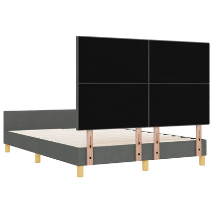 Struttura del letto Grigio scuro 140 x 200 cm Tessuto | homemem39