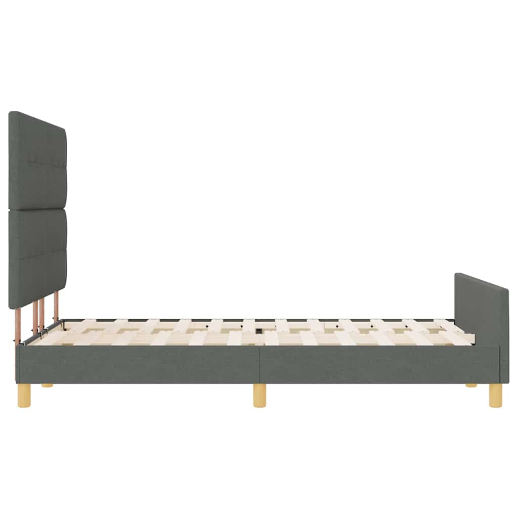 Struttura del letto Grigio scuro 140 x 200 cm Tessuto | homemem39