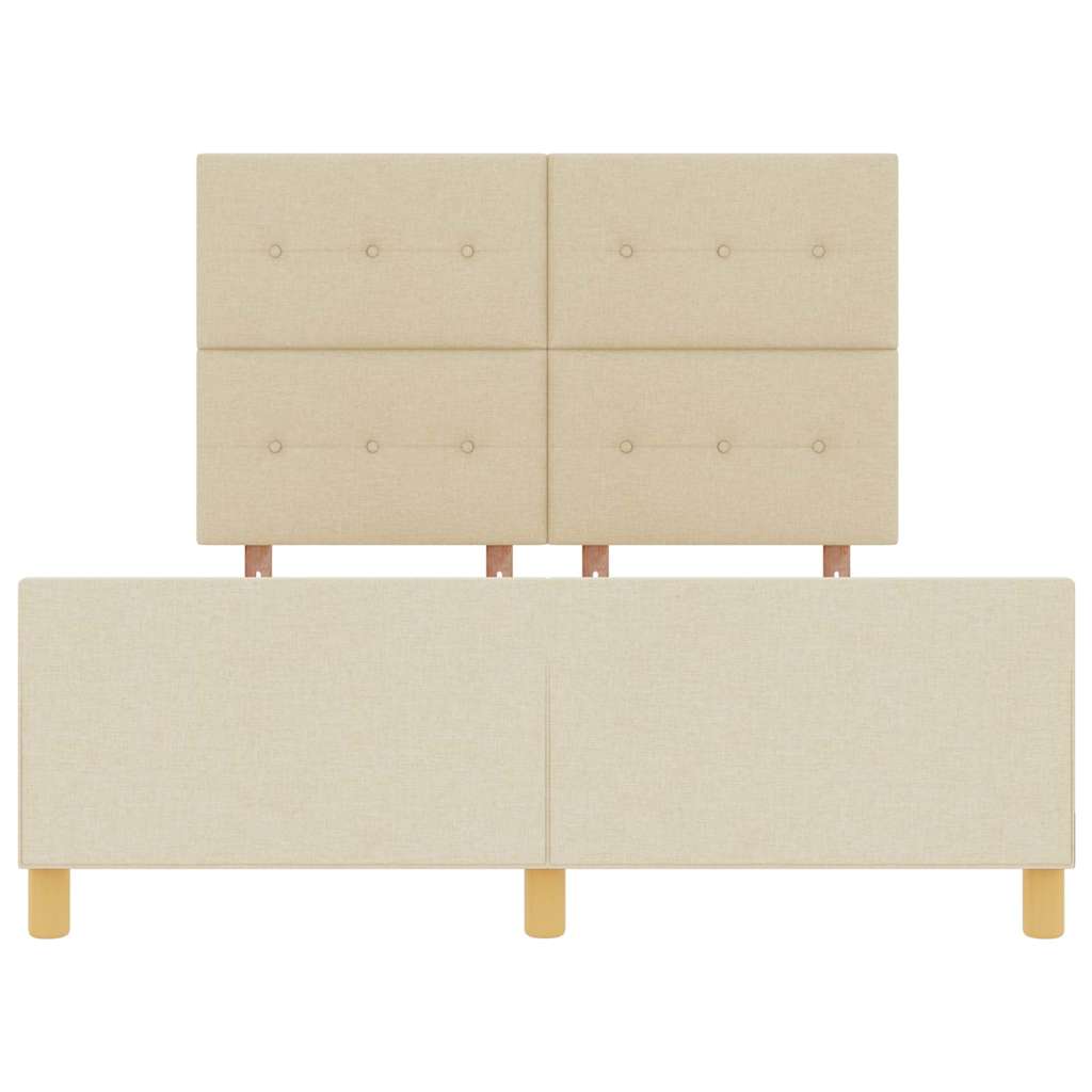 Struttura del letto con testiera Crema 140 x 200 cm Tessuto | homemem39