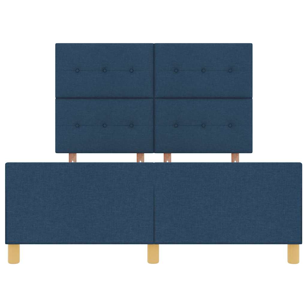 Struttura del letto con testiera Blu 140 x 200 cm Tessuto | homemem39