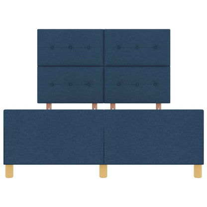 Struttura del letto con testiera Blu 140 x 200 cm Tessuto | homemem39