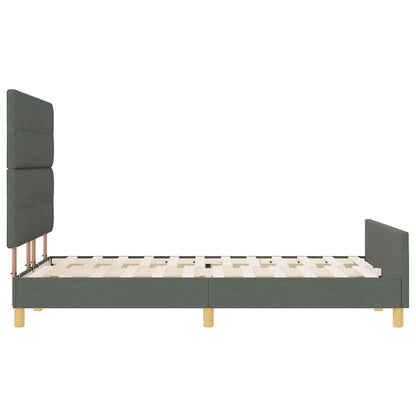 Struttura del letto Grigio scuro 160 x 200 cm Tessuto | homemem39