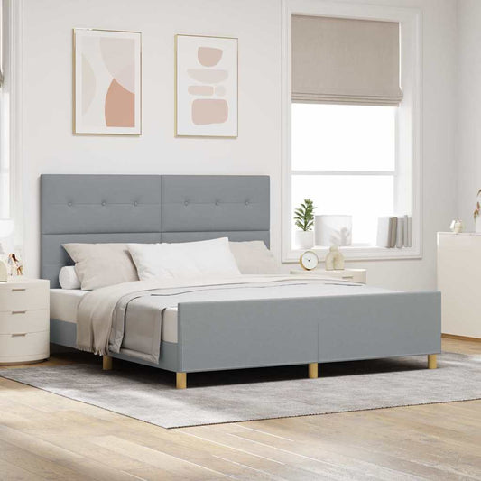 Struttura del letto Grigio chiaro 180 x 200 cm Tessuto | homemem39
