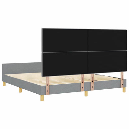 Struttura del letto Grigio chiaro 180 x 200 cm Tessuto