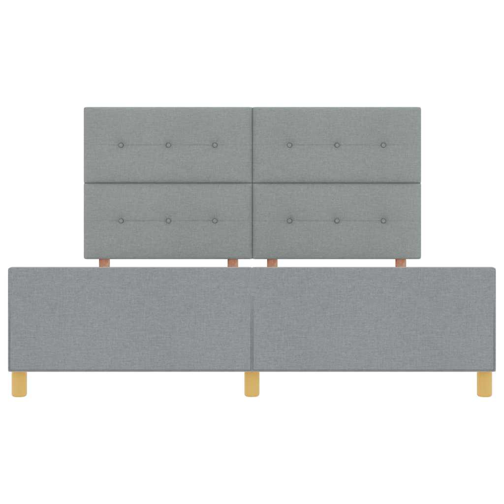 Struttura del letto Grigio chiaro 180 x 200 cm Tessuto