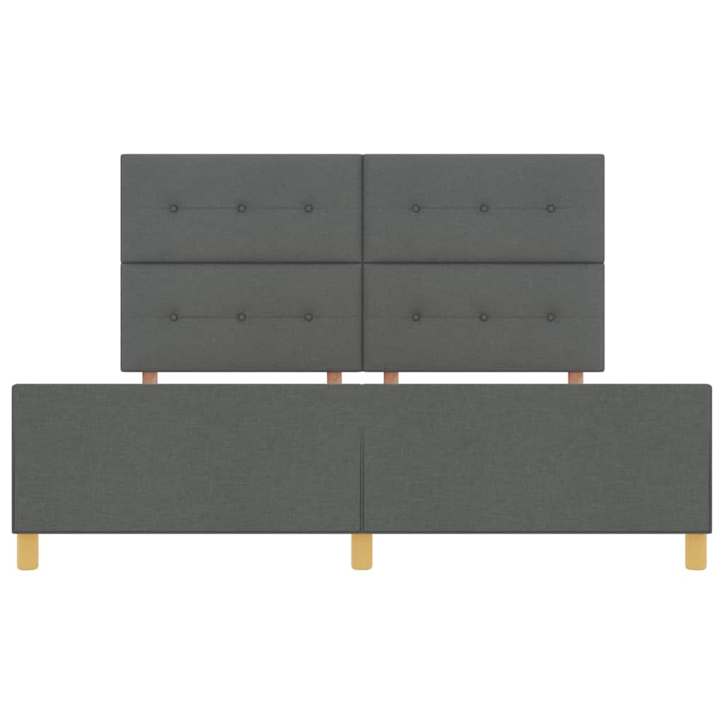 Struttura del letto Grigio scuro 180 x 200 cm Tessuto | homemem39