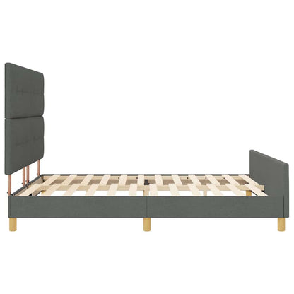 Struttura del letto Grigio scuro 180 x 200 cm Tessuto | homemem39