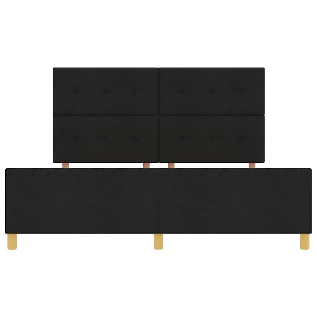 Struttura del letto con testiera Nero 180 x 200 cm Tessuto | homemem39