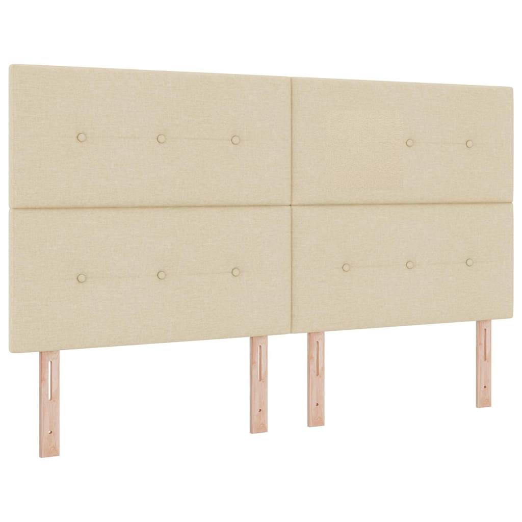 Struttura del letto con testiera Crema 180 x 200 cm Tessuto | homemem39