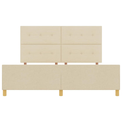 Struttura del letto con testiera Crema 180 x 200 cm Tessuto | homemem39