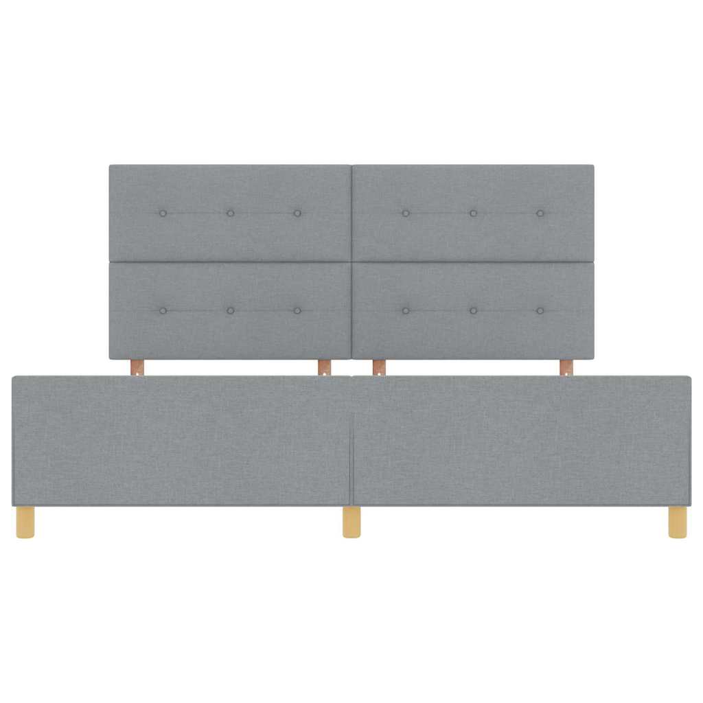 Struttura del letto Grigio chiaro 200 x 200 cm Tessuto - homemem39