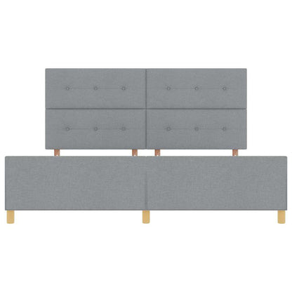 Struttura del letto Grigio chiaro 200 x 200 cm Tessuto - homemem39