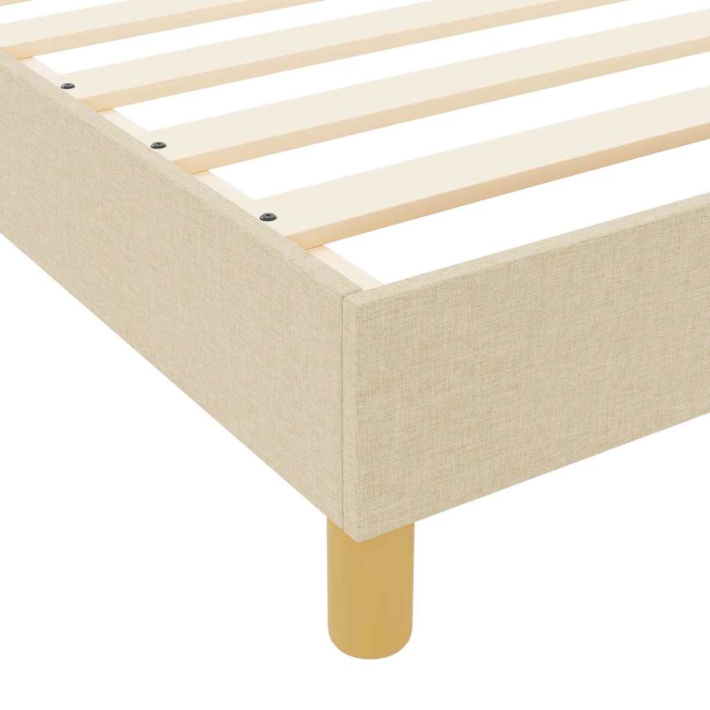 Struttura del letto con testiera Crema 200 x 200 cm Tessuto | homemem39