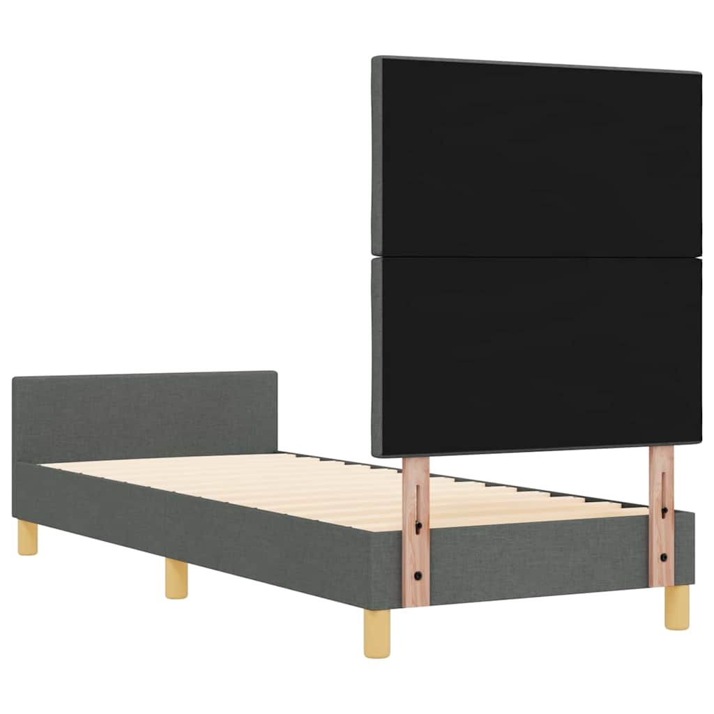 Struttura del letto Grigio scuro 80 x 200 cm Tessuto | homemem39