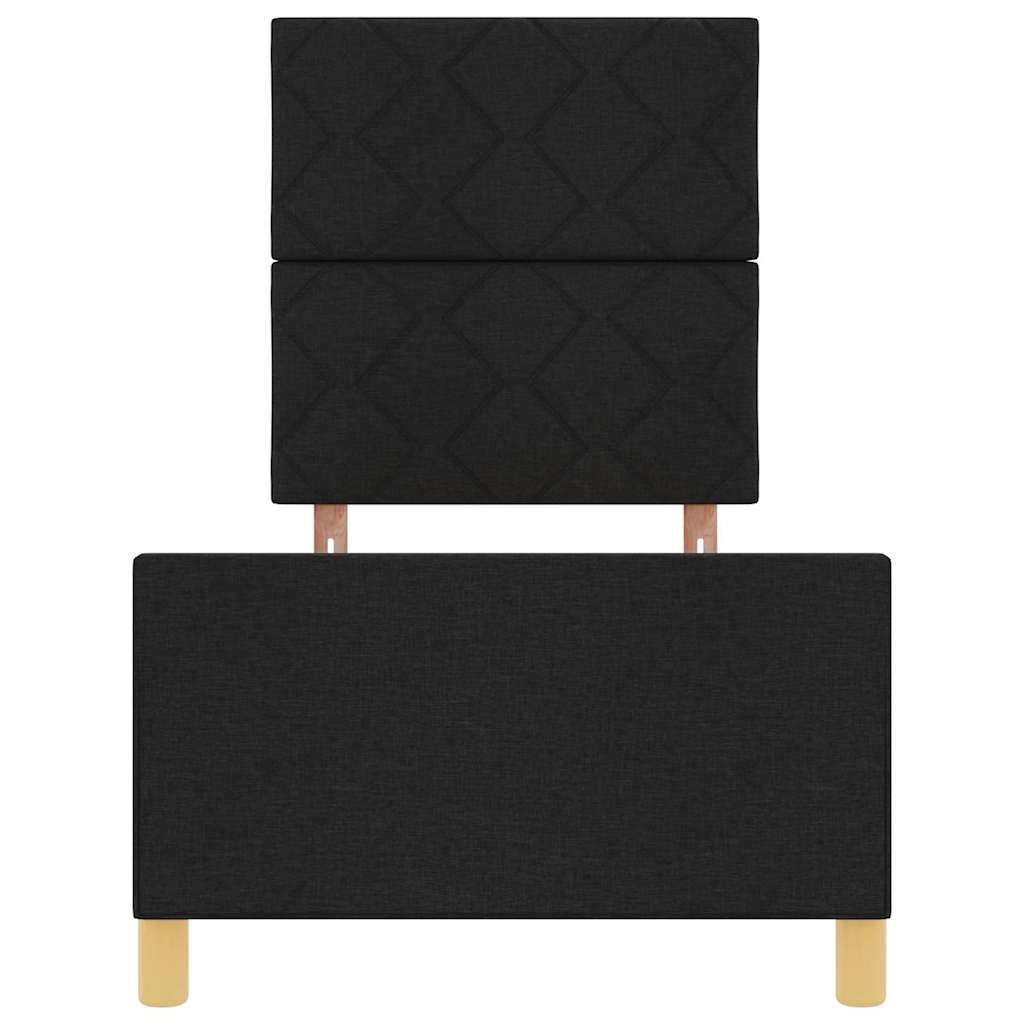Struttura del letto con testiera Nero 80 x 200 cm Tessuto | homemem39
