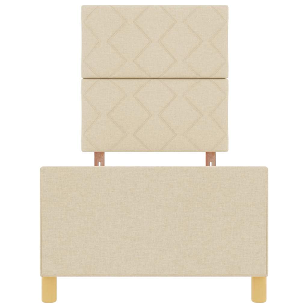 Struttura del letto con testiera Crema 80 x 200 cm Tessuto | homemem39