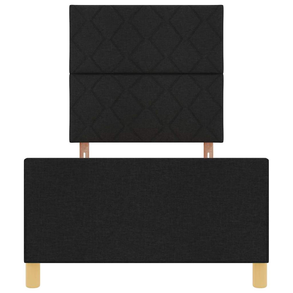 Struttura del letto con testiera Nero 100 x 200 cm Tessuto - homemem39
