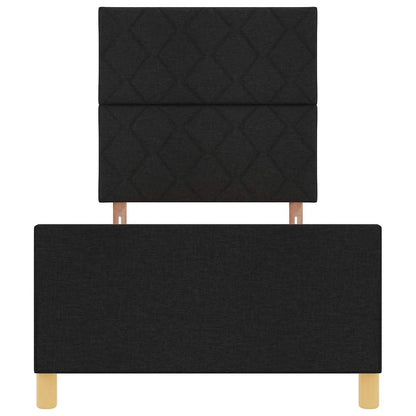Struttura del letto con testiera Nero 100 x 200 cm Tessuto - homemem39