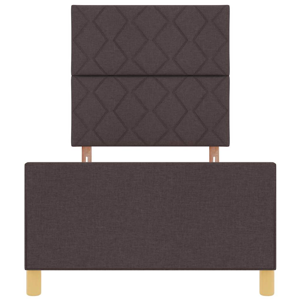 Struttura del letto Marrone scuro 100 x 200 cm Tessuto | homemem39