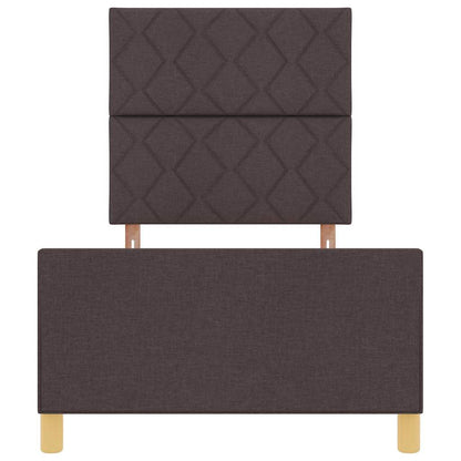 Struttura del letto Marrone scuro 100 x 200 cm Tessuto - homemem39