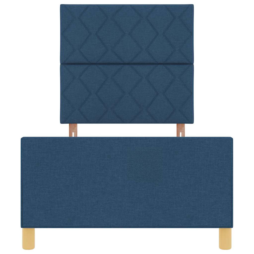 Struttura del letto con testiera Blu 100 x 200 cm Tessuto - homemem39