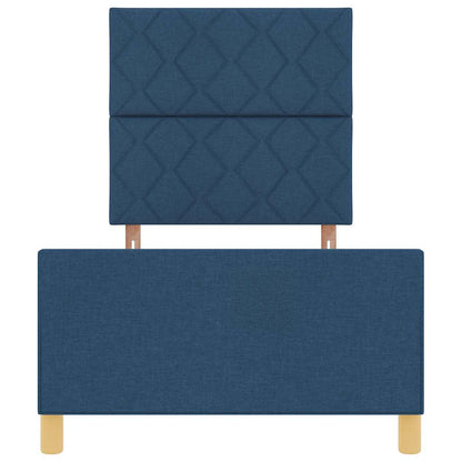 Struttura del letto con testiera Blu 100 x 200 cm Tessuto - homemem39