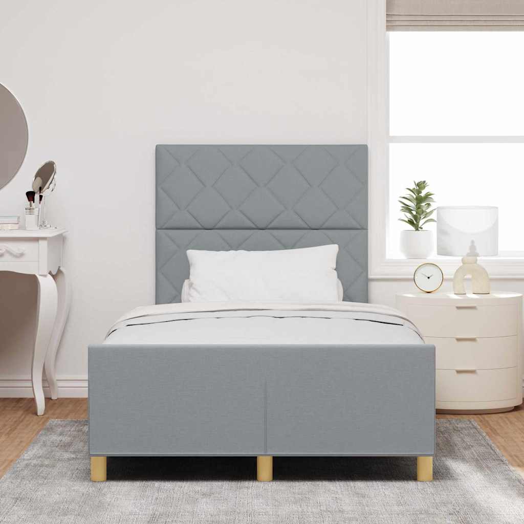Struttura del letto Grigio chiaro 120 x 190 cm Tessuto | homemem39