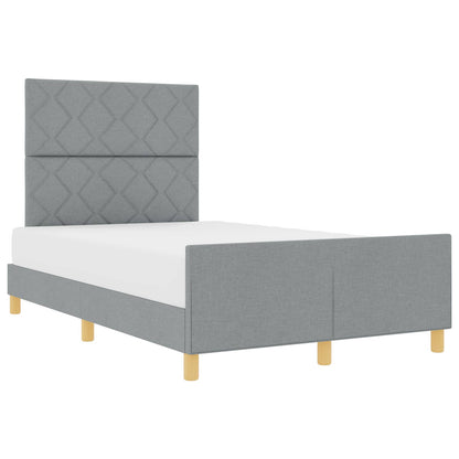 Struttura del letto Grigio chiaro 120 x 190 cm Tessuto | homemem39