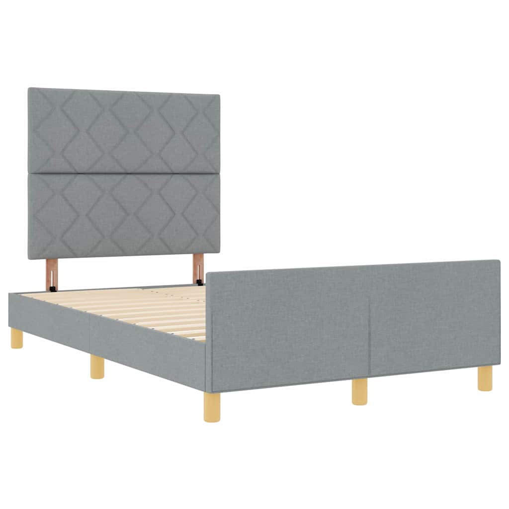 Struttura del letto Grigio chiaro 120 x 190 cm Tessuto | homemem39